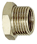 Reducing nipple short G 1 1/2 o., G 1 1/4 i., nickel-plated brass