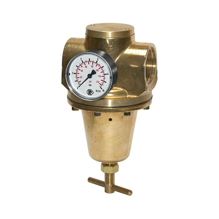 Pressure regulator for water, pressure gauge, G 1 1/2, 0.5-6 bar