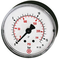 Standard pressure gauge, rear centric, G 1/8, 0 - 4 bar/58 psi