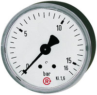 Standardmanometer, Stahlblechgeh., G 1/4 hinten, 0-6,0 bar, Ø 63