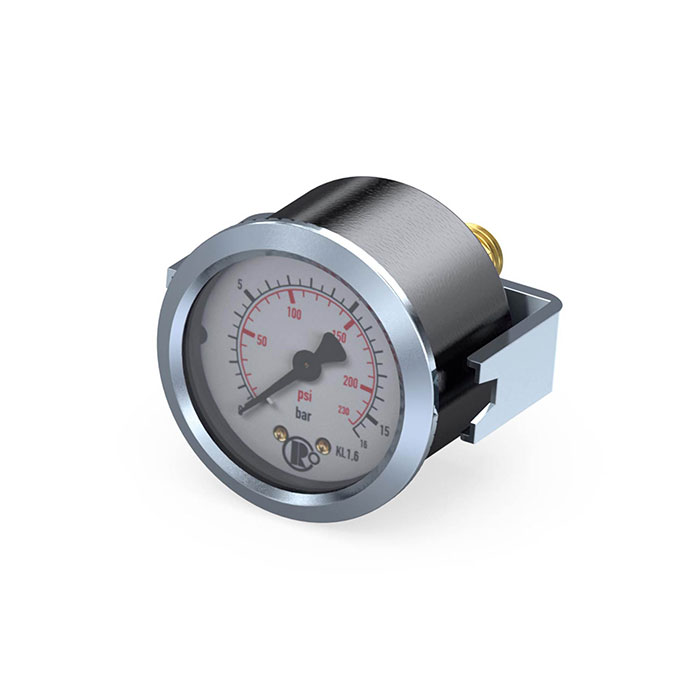 Standard pressure gauge, triangle front ring, G 1/8, -1 / 0 bar