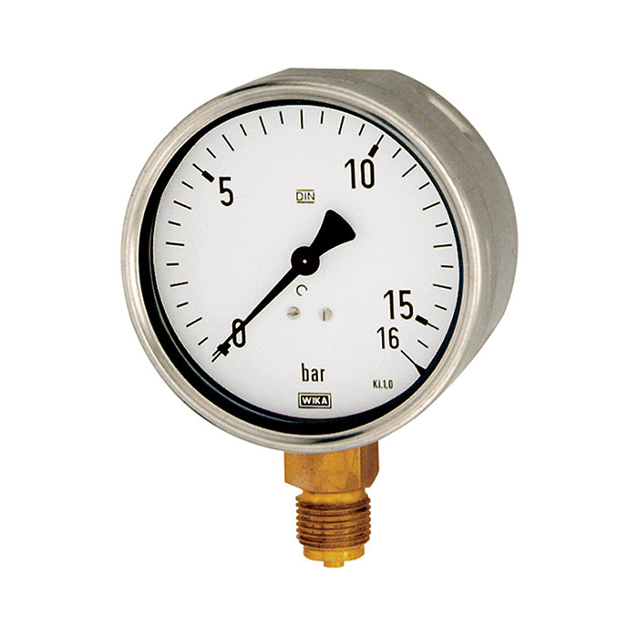 Pressure gauge, robust design, G 1/2, -1 / +5 bar, Ø 100