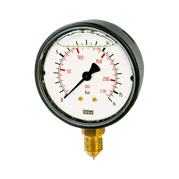 Glyzerinmanometer, Kunststoff, G 1/4 unten, 0 - 16,0 bar, Ø 63