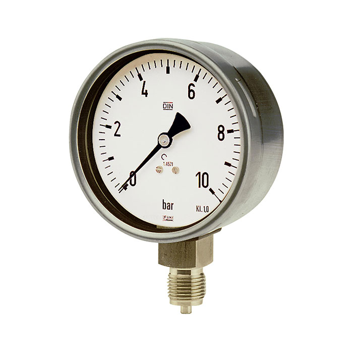 Pressure gauge, CrNi steel, radial bottom, G 1/4, 0-2.5 bar, Ø 63