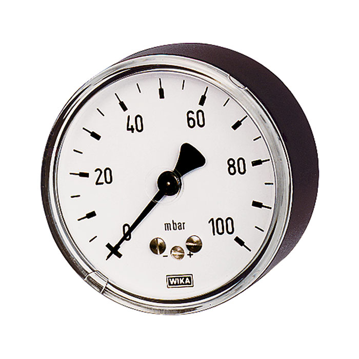 Capsule pressure gauge, rear centric, G 1/4, 0 - 60 mbar, Ø 63