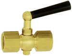 Block valve pressure gauge, Bushing-Bushing, bright brass, G 1/4