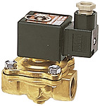 2/2-way solenoid valve, NC, force pilot operated, 230 V, Rp 1/2