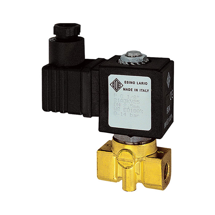 2/2-solenoid valve,NC,dir. oper.,230-240V,50-60Hz,G1/8,PN0-10bar