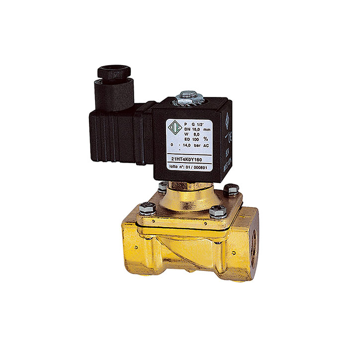 2/2-solenoid valve,NC,force pilot operat.,230-240V,G1/2,PN0-14bar