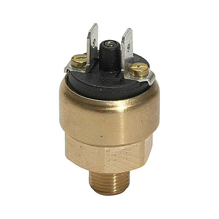 Pressure switch mini design, Brass, G 1/8, Setting range 1-10 bar