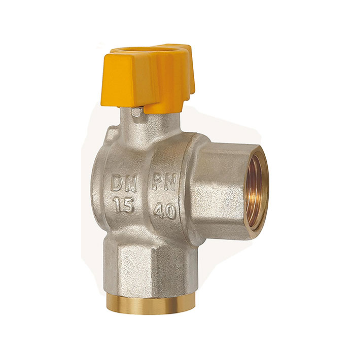 Rectangular ball valve, nickel-plated brass, IT/IT, Rp 1