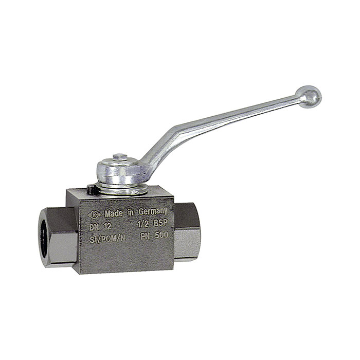 Ball valve, High pressure design, G interior thread, Steel, G 3/8