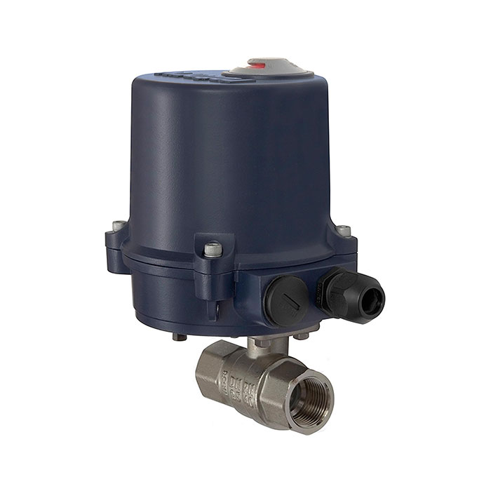 Brass ball valve, Electr. actuation drive 230 V AC, 50 Hz, Rp 3/4