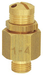 Mini bleeder valve, Brass, G 1/4, Trigger pressure 1 - 4 bar