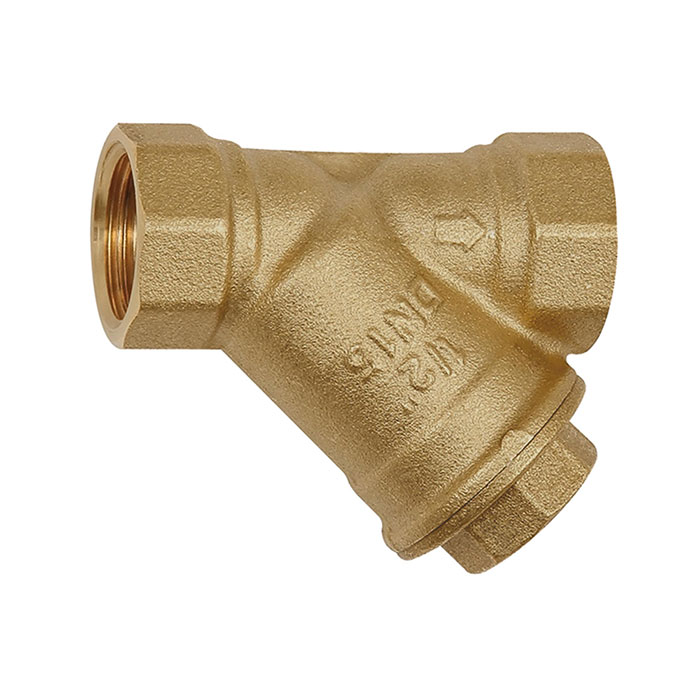 Dirt strainer, bright brass, G 2, DN 50, mesh width 0.5 mm