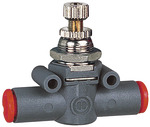 Unidirect. flow control valve, Flow one-sided, hose-hose, hose Ø4