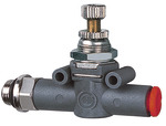 Unidir. flow contr.valve Flow one-sided, thread-hose, G1/4 hoseØ8