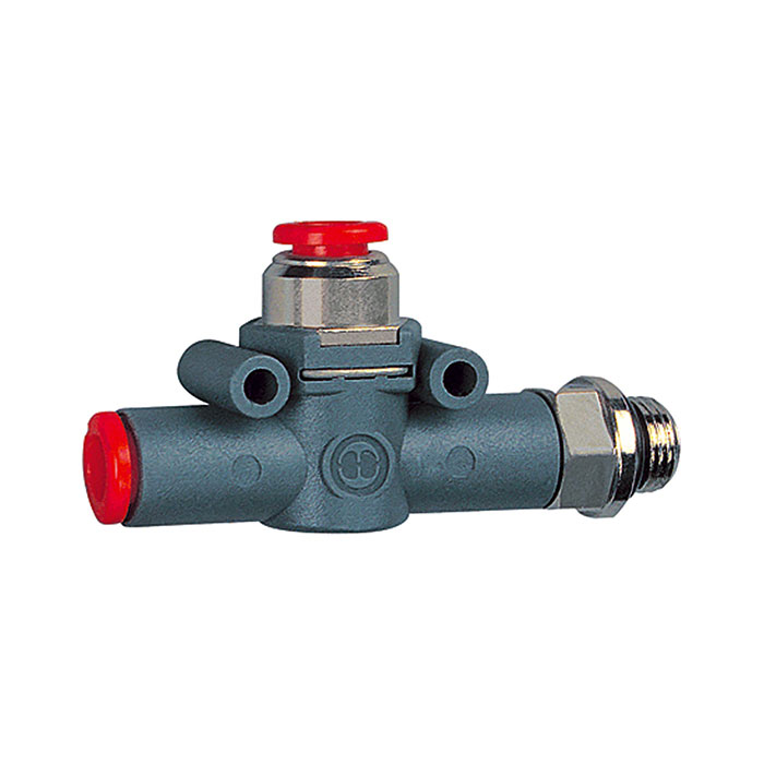 Quick relief valve, Contr. venting, G1/4 (outlet), hose 6 (inlet)