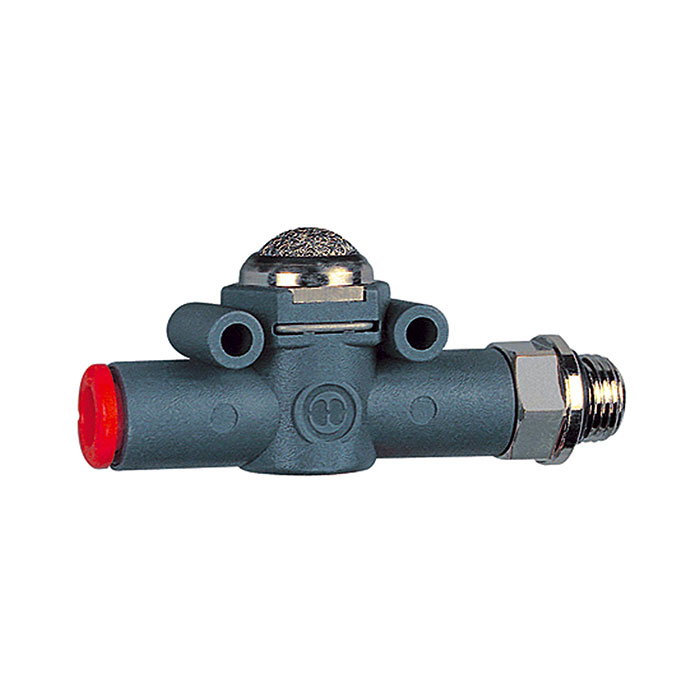 Quick relief valve »lineonline«, silencer, G 1/8, for hose Ø 8 mm