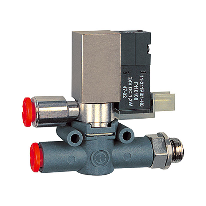 3/2-way solenoid valve controlled venting G 1/8 NO hose 6