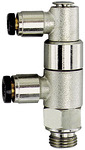 Stopper valve pneumatically actuated, G 1/4, Plug connector 6/4