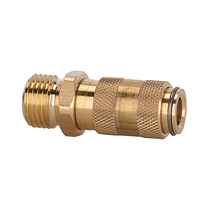 Quick-connect coupling I.D. 2.7, bright brass, G 1/8 ET