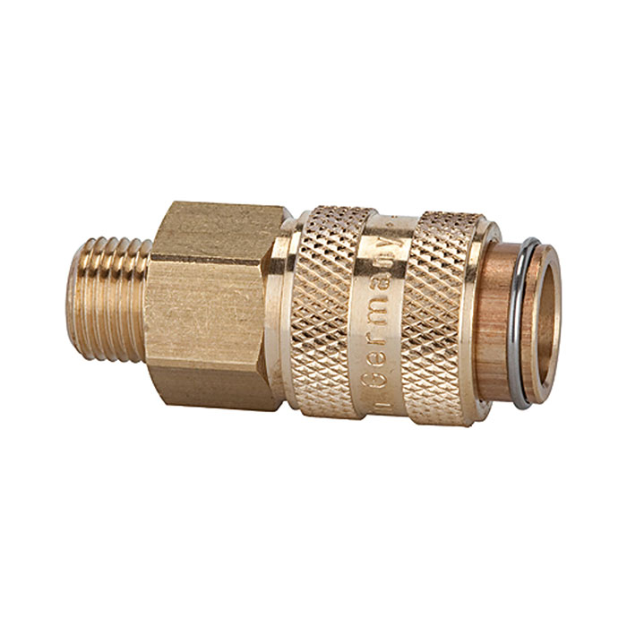 Quick-connect coupling I.D. 5, bright brass, G 1/8 ET