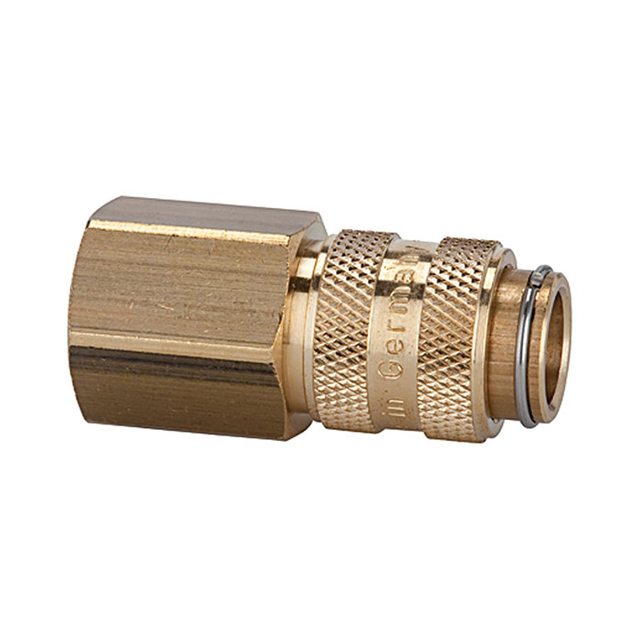 Quick-connect coupling I.D. 5, bright brass, G 1/8 IT