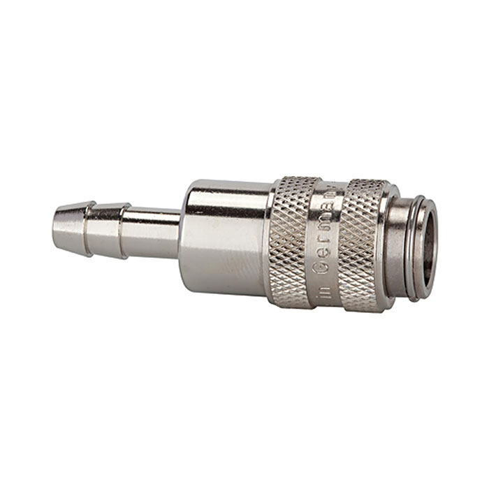 Quick-connect coupling I.D. 5, nickel-plated brass, Sleeve I.D. 5