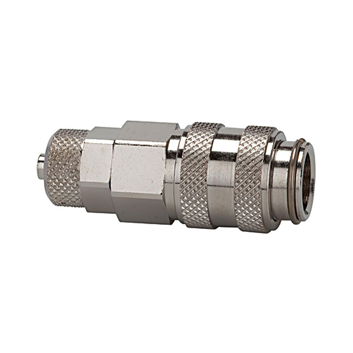 Quick-connect coupling I.D. 5, nickel-plated brass, Hose 8x6