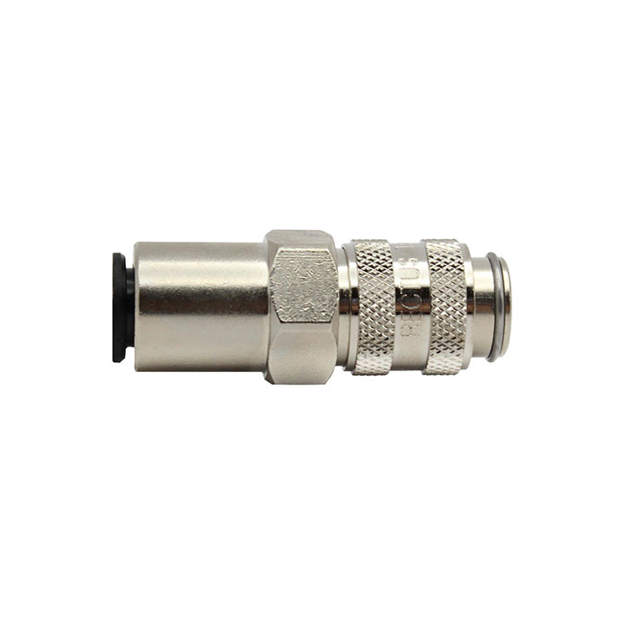 Quick-connect coupling I.D. 5, nickel-plated brass, push-in 8 mm