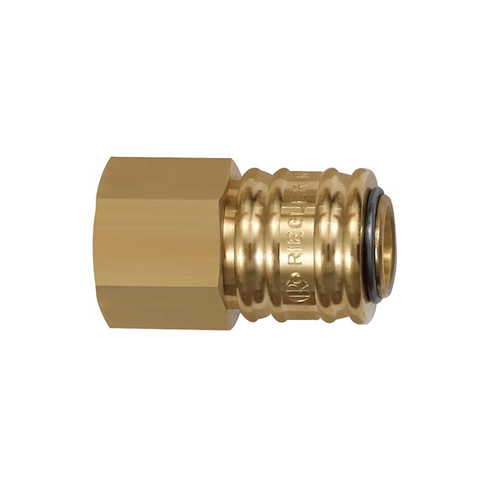 Quick-connect coupling I.D. 7.2, bright brass, G 1/4 IT