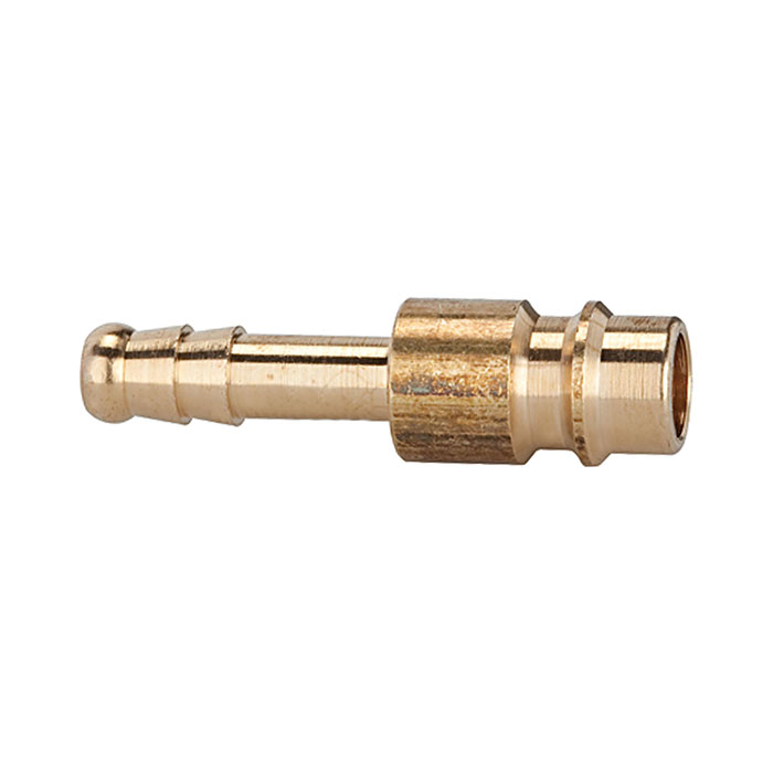 Plug-in connector for I.D. 7.2 - 7.8, bright brass, Sleeve I.D. 6