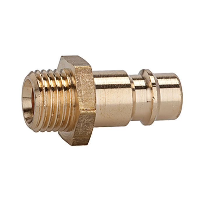 Nipple for couplings I.D. 7.2 - 7.8, bright brass, G 3/8 ET