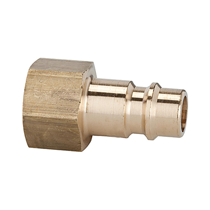 Nipple for couplings I.D. 7.2 - 7.8, bright brass, G 3/8 IT