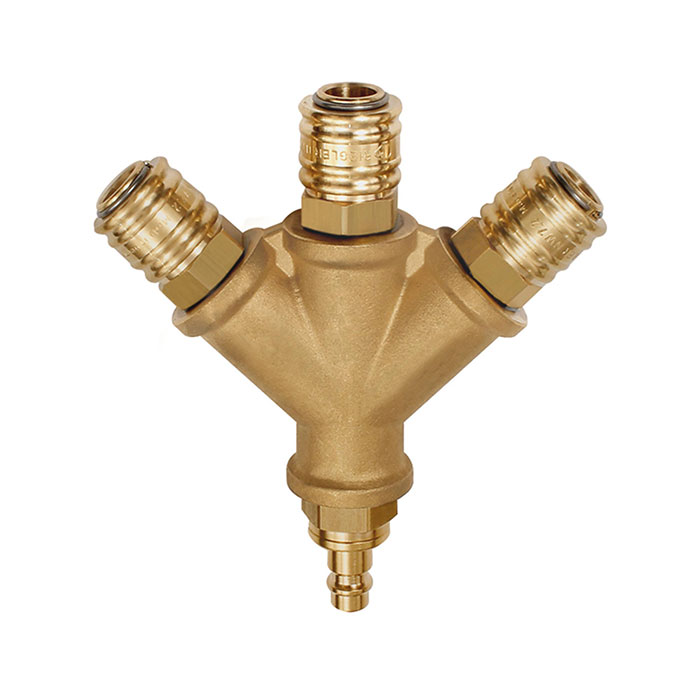 Distributor 3 quick-connect couplings I.D. 7.2, Plug nipple G 1/2