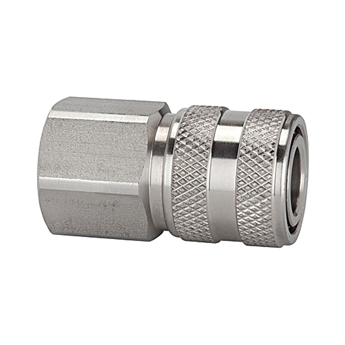 Quick-connect coupling I.D. 7.2, St. steel 1.4305, G 3/8 IT