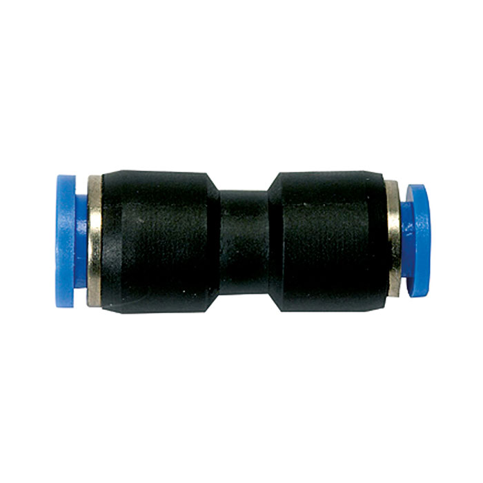 Straight push-in connector »Blue Series«, red., hose ext. Ø 6/4