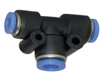 Push-in T-connector »Blue Series«, reducing, hose ext. Ø 2x6/1x4