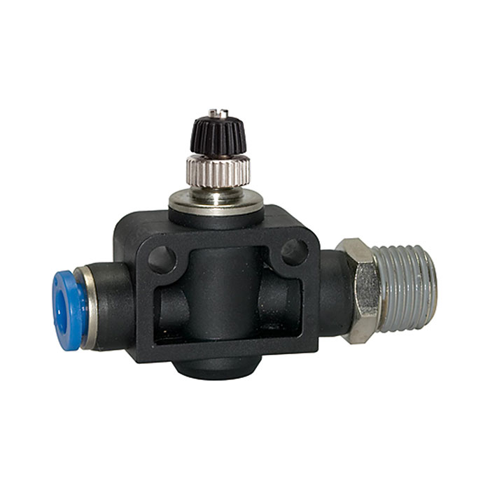 Throttle check valve »Blue Series«, Straight, R 1/2 o.