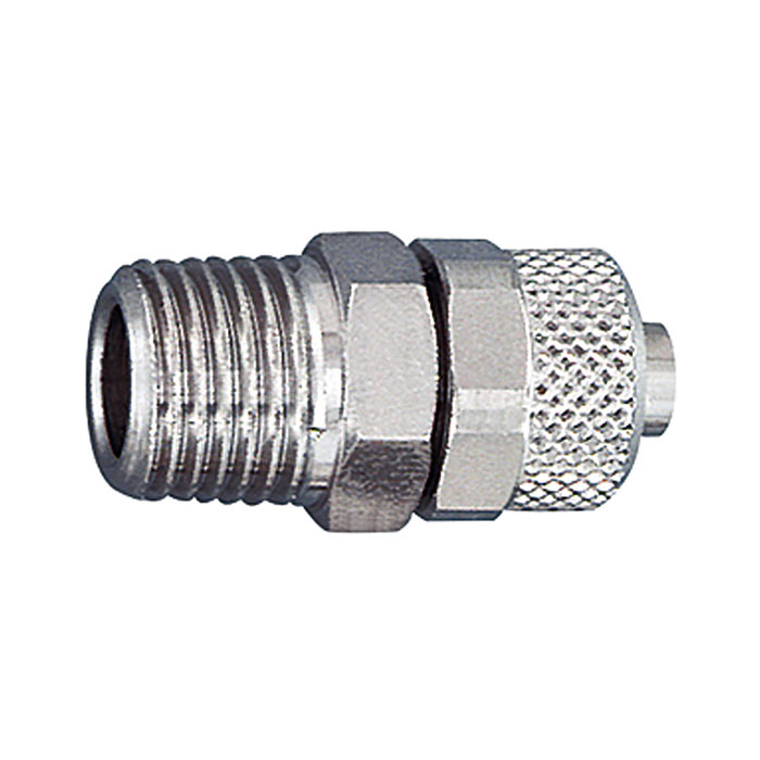 Straight screw-in fitting, ET conical, R 3/8, for hose 12/10