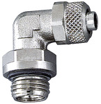 Angled screw-in fitting, rotating, G 1/4 o., for hose 8/6 mm