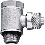 Angled pivot fitting with O-ring, M5 o., for hose 5/3 mm