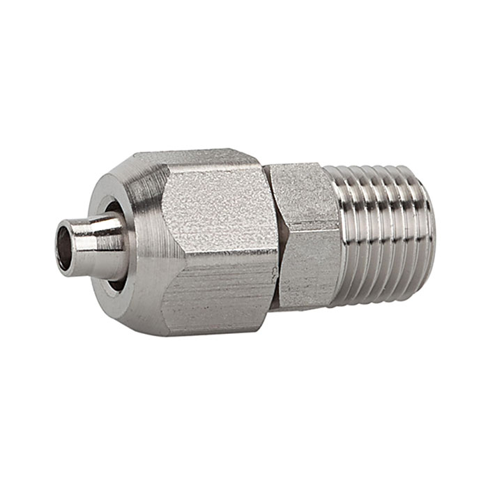 Straight screw-in fitting, R 1/8, for hose 8/6, Stainless steel