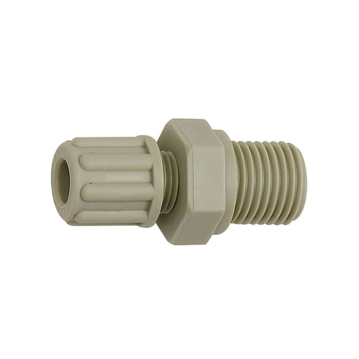 Straight screw-in fitting, G 1/2 o., for hose 9/12 mm, AF 27, PP