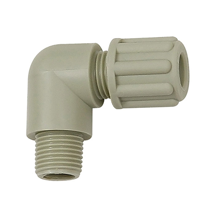 Angled screw-in fitting, G 1/8 o., for hose 4/6 mm, PP