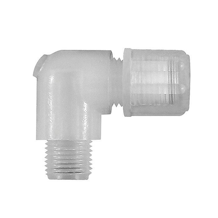 Angled screw-in fitting G 1/8 o., for hose 4/6 mm, PFA