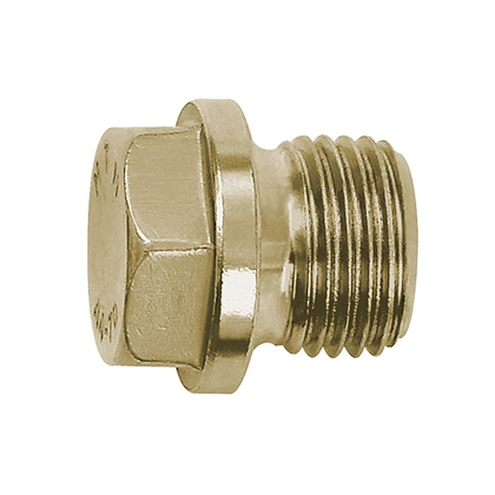 Locking screw, Exterior hexagonal and flange, G 3/4