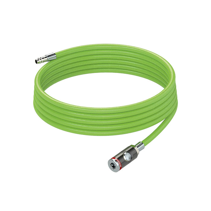 PVC braided hose set, neon green, Hose Ø 12x6, Length 5 m