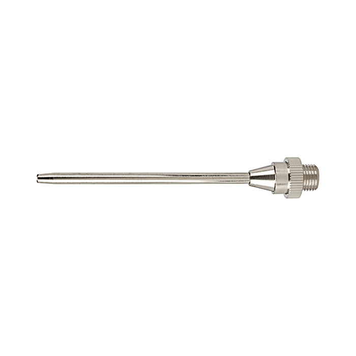 Extension nozzle, 3 mm, nickel-plated brass, 100 mm long straight